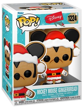 Funko Pop! Disney: Semester – Santa Musse Pigg – pepparkakor – vinylsamlarfigur – presentidé – officiella varor, leksaker för barn och vuxna, modellfigur för samlare och display