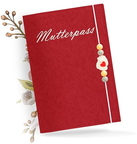ONE+PLUS® Schutzhülle für Mutterpass & U‑Heft – Geschenk Schwangerschaft – Nachhaltig & Handgemacht – Organizer für Ultraschallbilder