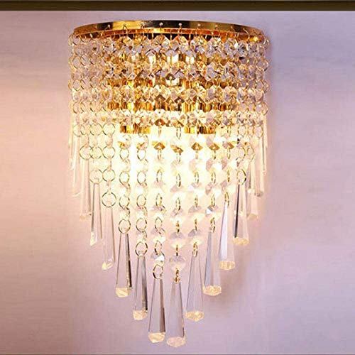 Modern Crystal Chandelier Wall Light Lighting Fixture LED Living Room Bedside Glass Crystal Wall Lamp
