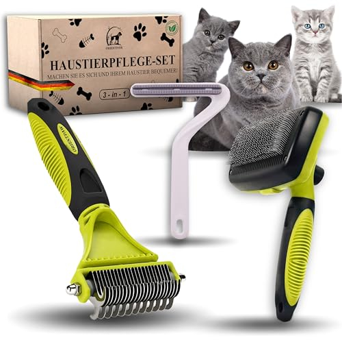 ORIENTPAW Katzenbürste, Katzen Bürste, Katzenkamm, Fellbürste Katze, Bürste katze, Unterfellbürste Katze, katzen Kamm, Cat Brush, Katzenbürste Unterfell, Fellbürste Hund, Katzenhaarbürste