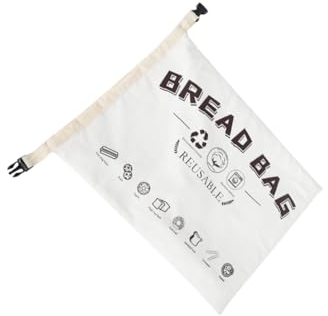 PRETYZOOM Cotton Bread Pouch Buckle Unbleached Loaf Bag Bread Storage Bag for Homemade