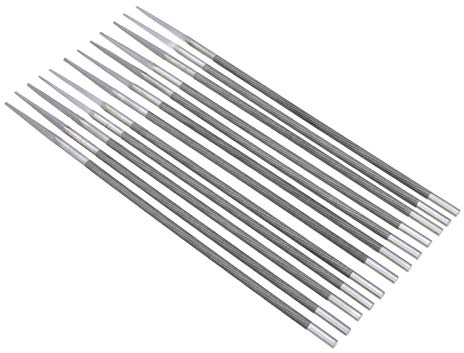 Metallfeilen for Stahl, mechanische Werkzeuge, Metall-Raspelfeilen-Set, Feile, 12 Stück, Kettensägenfeile, 5,2 mm, runde Schärffeilen, Schärfer, 3/8 Zoll Sägekette, Holzbearbeitungsfeilen, Handwerkzeu