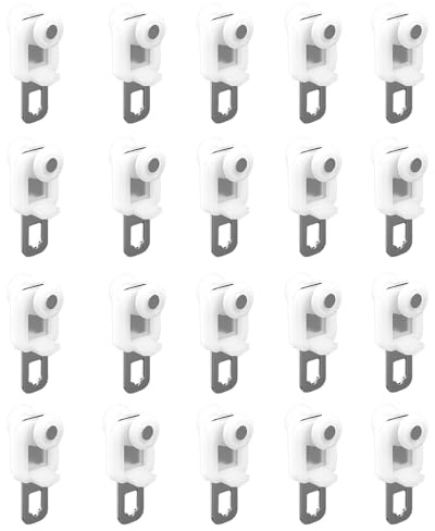 Rodillo para Riel De Cortina Polea para Pista Cortina, Carril Cortina Rodillos, Polea De Riel, Silencioso Rodillo De Dirección, 10/20/50 Piezas Accesorios para Salón Dormitorio Baño(20 PCS)