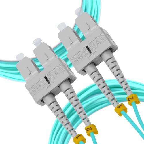 digitX Cavo fibra ottica, Multimode Duplex OM3, 50/125 Patch Cord colore aqua (SC/SC, 2M)