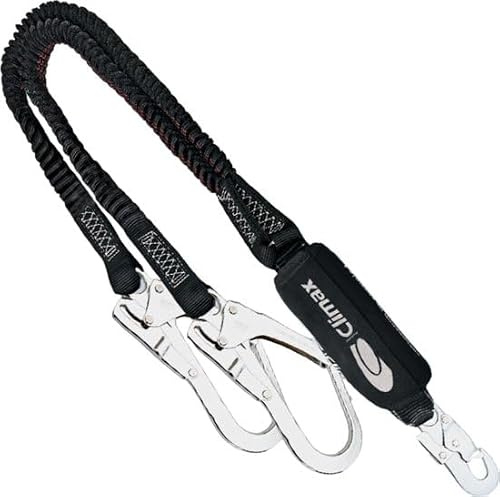 Climax 51 Doppelte Falllinie mit Falldämpfer - mit Gerüsthaken - Y-Verbindungsleitung - Absturzsicherung mit Standardisierung - elastische Fallleine - Stoßdämpfung - 120-200 cm