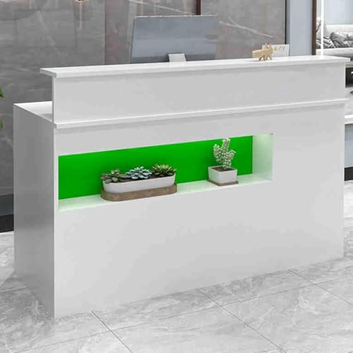 YHWKGZ Empfangstheke, Rezeptionstheke, Rezeptionstisch, Empfangstheke Moderner, Schubladen Empfangstisch, Firmenhallen Hotelrezeptionen(Green)
