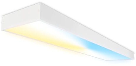 Smart Home LED Panel Deckenleuchte CCT 120x30cm variables weiß 2700-6500K 4800lm dimmbar inkl. Fernbedienung App-steuerbar Alexa Google Assistant Bluetooth WiFi Android iOS 1200x300x68mm