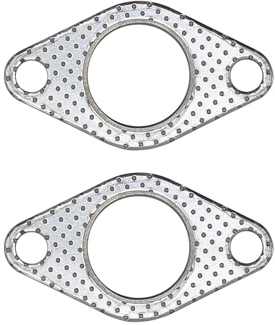 YGQ Exhaust Gasket 2 Bolt for Muffler Flange Manifold High Temperature Graphite w/Fire Ring 2 Pcs (1.5 Inch-37mm)
