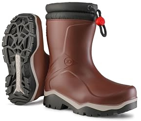 Dunlop Blizzard Termiska snöstövlar för barn, vadderade snökängor för pojkar och flickor, 100% vattentäta och varma, storlek 24–35, Vinröd, 30 EU