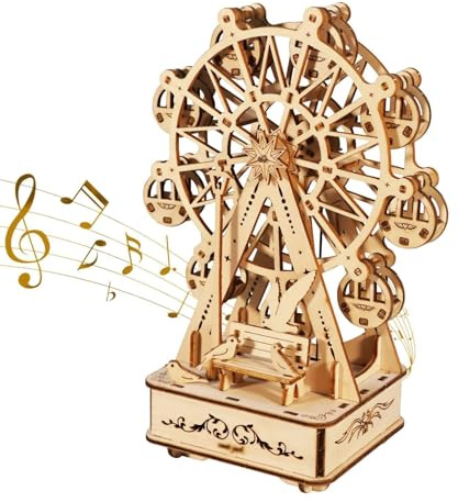 Modellini Da Costruire Puzzle 3D Legno - Kit Ruota Panoramica Con Carillon, Kit Modellismo, Puzzle in Legno Per Adulti, Regalo Speciale