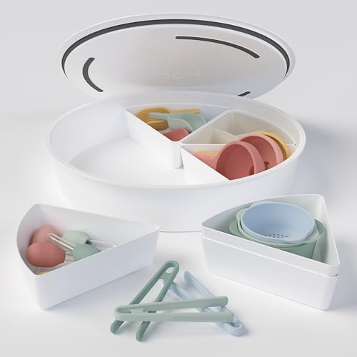 Inspire My Play Explorer Bundle - Contenedor sensorial con tapa e insertos de almacenamiento extraíbles
