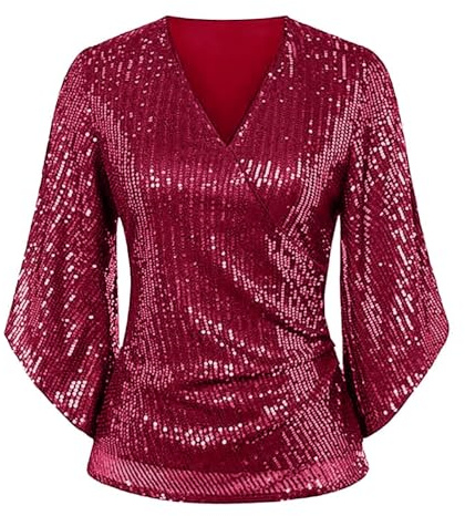 Haut De Soiree Femme Grande Taille Paillettes Sequin Manches Courts Crop Tops Couleur Unie Chemisier Haut Sexy Tenue Festif Gilet Élégant Y2k Vêtements Disco Scintillantes Mode Veste