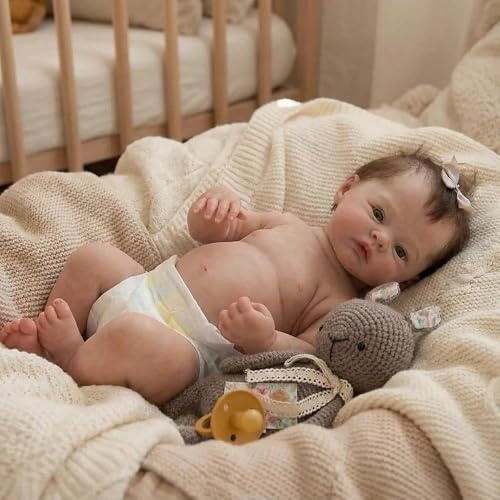 Zero pam Realistische Reborn Puppen,Reborn Baby 18 Zoll 48 cm,Puppe Vollsilikon Lebensechte Baby,Puppen Realistisch Newborn Babys,Reborn Puppe Lebensecht Wie Echt,Silikon Babypuppen,Ganzkörper-Vinyl