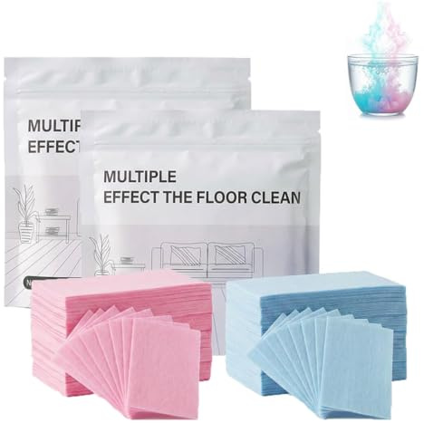 200Stk Floor Cleaning Tablets Multi-Surface Cleaner, Floor Cleaning Tablets, Bodenreiniger Blätter, Bodenreiniger Bodepflege, Allzweck Reinigungs-Blätter, Reinigungsblätter für Laminat, Fliesen (A, 1)