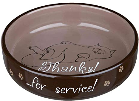 Trixie Katzennapf für kurznasige Rassen, Keramik, 0.3 l/ø 15 cm, Verschiedene Geschenknachricht oder zufällig versandt.