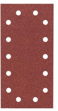 Bosch 2609256B21 DIY Schleifblatt 115 x 230 mm, G80, 14 Löcher, Klett (10)