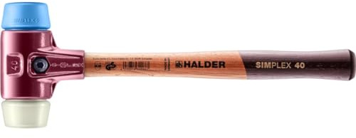 SIMPLEX-Schonhammer, TPE-soft/Nylon; mit Tempergussgehäuse und hochwertigem Holzstiel | D=40 mm | 3018.040