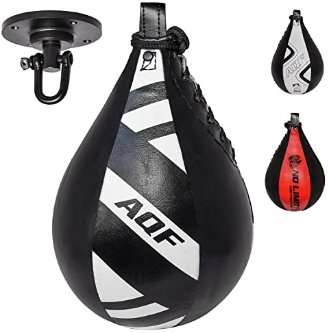 AQF Speedball Boxbirne Rex Leder Set für Boxen Training Muai Thai Zuhause