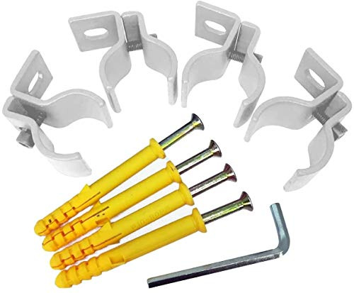 B & Z - Universal Vertical Designer Radiator Wall Mount Brackets with Free Fixing Kit” Patented Design - Convert & Flipable Supports Brackets (White, Single)