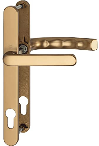bybyhome 11850759, bronze Drückergarnitur LIÈGE-Schmalschild 24 mm, Griff flach,67-72