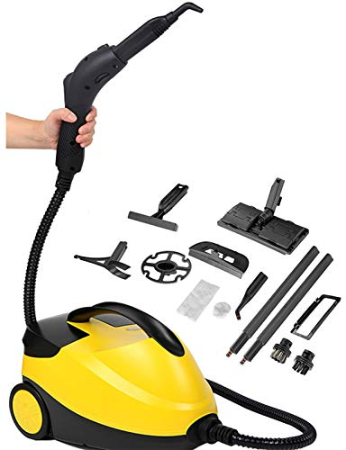 Moongiantgo Limpiador de vapor de alta temperatura, multiusos, 1500 W, máquina de limpieza de vapor para alfombras, cocina, ventana, coches (tanque de 1.5 L)