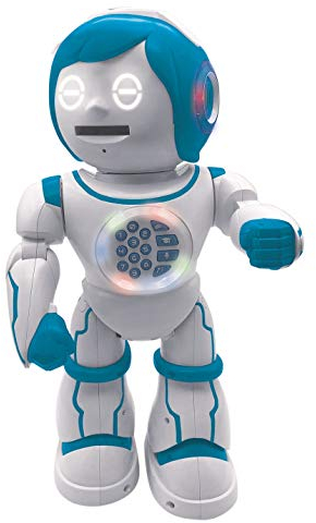 Lexibook Powerman Kid - Pädagogischer und zweisprachiger deutsch/englischer Roboter - Gehend Sprechend Tanzend Singendes Spielzeug - STEM Programmierbares Erzählen Erstellen von Geschichten - ROB90DE