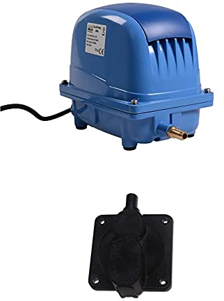 AquaForte Energiesparende Luftpumpe AP-100, 106 l/min (bei 1 m), Max. Druck: 3,8 m, 65 W + Luftkammerset AP-60/80/100 Luftkammersatz, Ersatzteil, Schwarz, Weiß