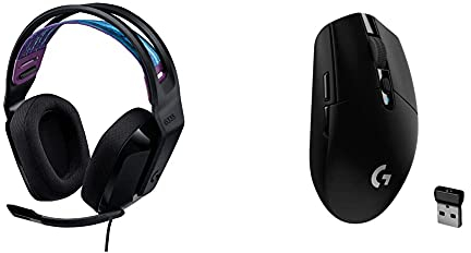 Logitech G335 Kabelgebundenes Gaming-Headset + Logitech G305 LIGHT SPEED wireless gaming mouse - Schwarz