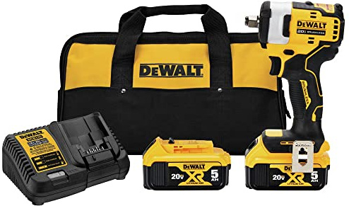 DEWALT DCF911P2 20V MAX* 1/2 pulgadas. Llave de impacto inalámbrica con kit de yunque de anillo de cerdo