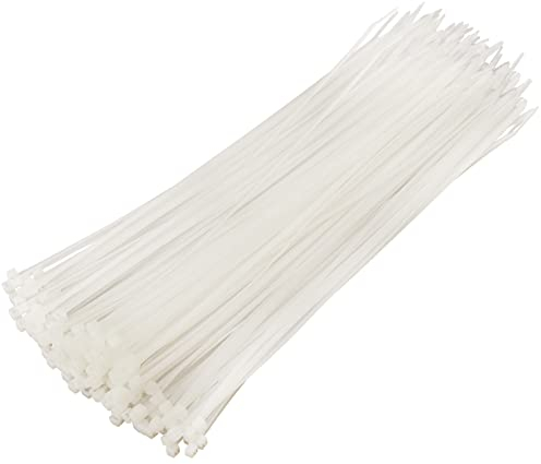 MEKEET White Multi-Purpose Cable Ties, Cable Ties Reusable, Nylon Zip Ties, Tie Wraps Heavy Duty, Secure Self-Locking Mechanism, for Household, Office, Garden and DIY