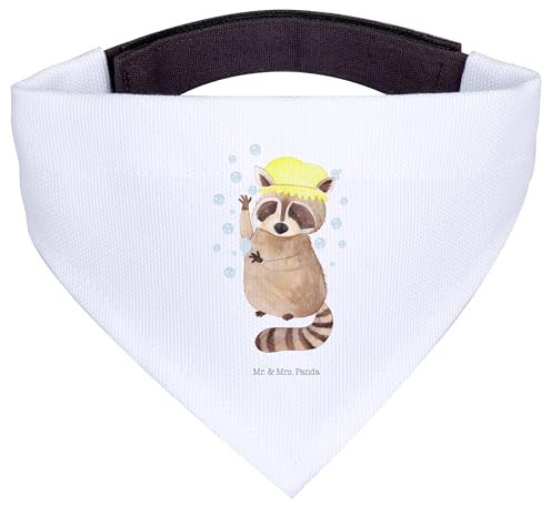 Mr. & Mrs. Panda Hundehalstuch M Waschbär - Geschenk, Mittel, Waschen, Fröhlich, Tuch, Tagträumen, Halstuch, Seifenblasen, Mittelgroße Hunde, Lustige Sprüche, Plan