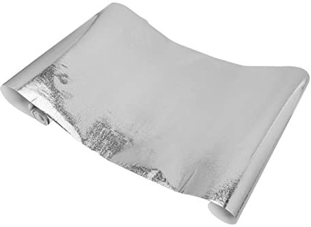 Cabilock 1 Rollo Papel Pintado Espejo Cocina Removedor De Papel Tapiz Protector contra Salpicaduras De Acero Inoxidable Calcomanía a Prueba De Aceite Armario De Polivinilo Pegajoso