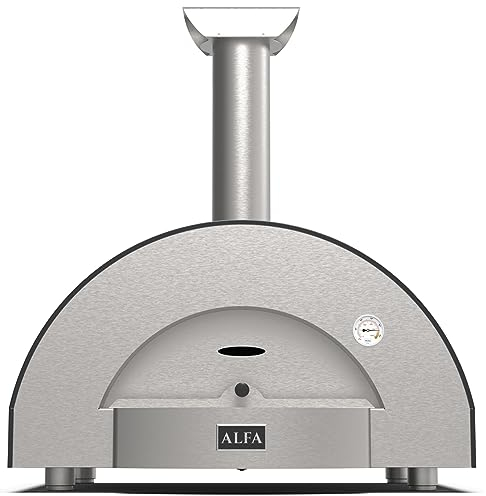 Alfa Forni Barbecue a Carbone Marca Modello Classico 2 Pizze Legno Ardesia Grey