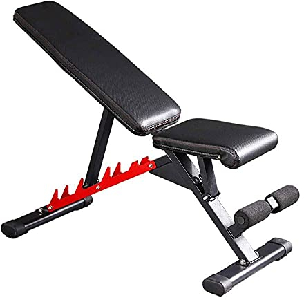 Verstellbare Hantelbank, Fitnessbänke, Sit-Up-Bauch-Workout-Utility für das Krafttraining zu Hause, Schrägbank für Ganzkörperübungen