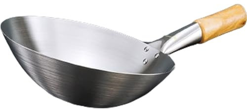 YOtat Padella Wok - Padelle Antiaderenti in Acciaio Inossidabile - Pentole AntiGraffio per Fornelli A Gas, A Induzione O Elettrici (B 40Cm)