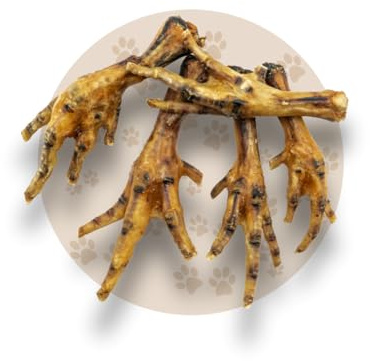 Warnick's Hundesnack Hühnerfüße braun getrocknet - 2 kg | Naturkausnack für Hunde aus 100% Huhn - Ideal auch für kleine Hunde - Schonend getrocknet ohne Zusätze - Zahnpflege