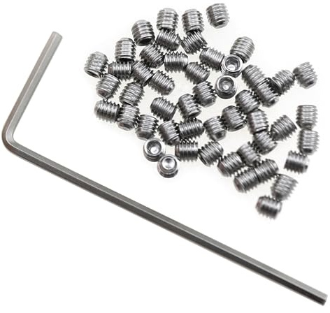 LUORNG 50PCS M3x3MM Stainless Steel Hexagon Socket Set Screw Suitable for Door Knob Faucet Lamp and Lock Repair