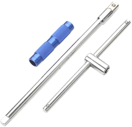 Llave inglesa con mango en T, llave flexible con mango en T, llave manual rápida extraíble con mango en T | Se adapta a llaves de alta resistencia con accionamiento de 1/2 y 3/8 pulgadas y grande