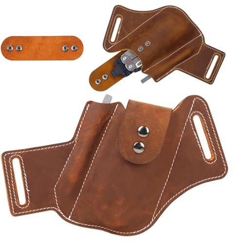 Funda para cuchillos multiherramienta, organizador de cinturón EDC, funda multiherramienta de cuero para cinturón, funda multiherramienta EDC para cinturón, bolsa multiherramienta de cuero, se adapta
