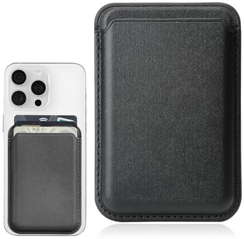 Magnétique Portefeuille Compatible avec, 1 Pièces Magnetic Slot Card Holder Porte Carte, Compatible avec Coque Magsafe Porte Carte Magnétique Portefeuille, avec iPhone 15/14/13/12
