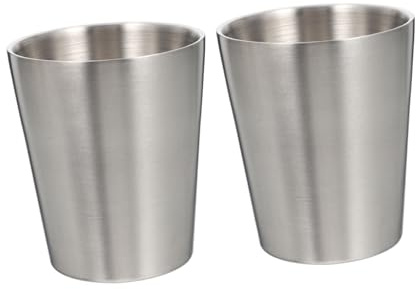 Garneck Eleganter Bierbecher Aus Edelstahl Mit Isolierung Für Wasser Whisky Saft 2er-set