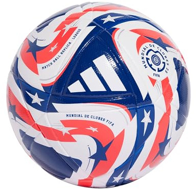 adidas Mundial de Clubes FIFA 25 - Pallone da calcio unisex per adulti, colore: Bianco/Blue/Lucred/Silvmt, 37 EU