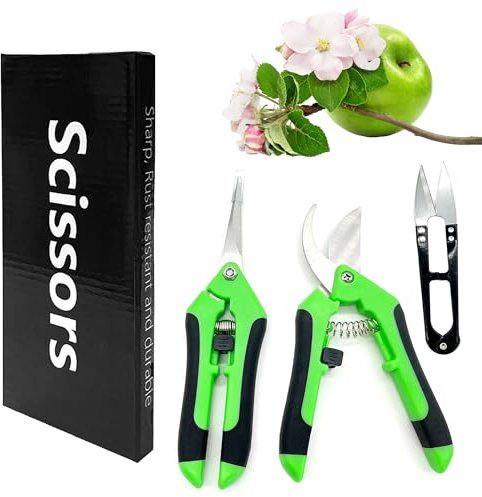 OHYER cesoie da giardino con scanalatura per linfa Forbici Cesoie da Potatura a Cricchetto per Giardinaggio Professionale tagliasiepi a risparmio di lavoro Strumenti per bonsai Cesoie per bypass (3)