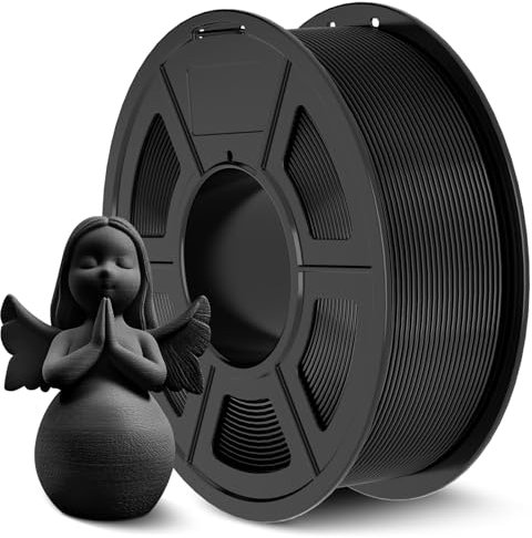 JAYO ABS Filament 1,75mm (Schwarz), 1kg/Spule, ANTI-WARPING/HOCHSCHLAGFESTES/HITZEBESTÄNDIGES, Maßgenauigkeit +/-0,03mm, 3D Drucker Filament