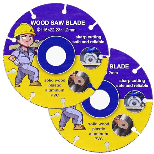 2 Pcs Trennscheiben 115mm, Winkelschleifer Holzscheibe, Sägeblatt für Winkelschleifer, Flexscheibe für Holz, Kunststoffblatt Flex