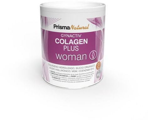 Prisma Natural | Colágeno para la mujer | Colageno hidrolizado en polvo | ácido hialurónico | Calcio | Coencima Q10| maca| vitamina C| piel, pelo y uñas | Sabor cítrico | Formato lata 300gr