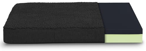 Sleezzz Petzzz Orthopädisches Hundekissen, Hundematratze, Hundebett, Memory Foam, Grau, Waschbarer Bezug (XL 120 x 85 x 10 cm)