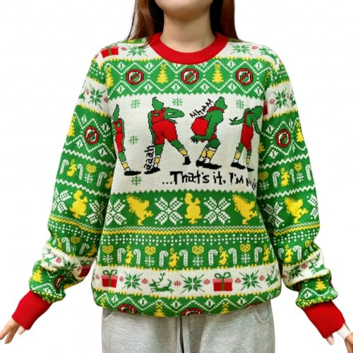 That's It I'm Not Going Ugly Sweater - Ugly Christmas Sweaters for Women 2025 - Xmas Movie Knitted Sweater - Gifts for Christmas - X-mas Knitted Sweatshirt - Holiday Outfits (XL)