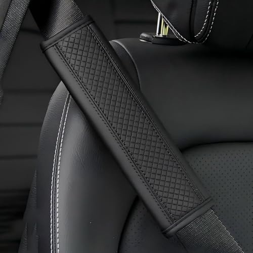 2 Stück Leder Auto Gurtpolster für Mercedes Benz A Class W177 A160 A180 A180d A200 A200d, Abnehmbarer Sicherheitsgurt Schulterschoner Mehr Komfort Sitzgurt Auto-Sicherheitsgurtschutz Interieur ZubehöR
