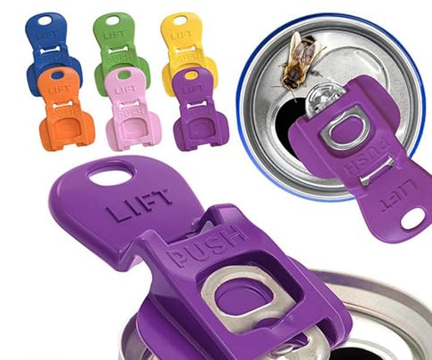 Manual Easy Can Opener, 2025 Colored Drink Can Openers, Beverage Barricade, Plastic Handheld Bottle Openers, Soda Beer Top Ring Opener Tool, Plastic Shields for Pop, Coke, Aluminum Beverage (6)